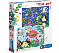 Clementoni Puzzle 2x60 Super Kolor Bugs