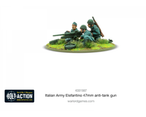 Bolt Action - Italian Army Elefantino 47mm anti-tank gun - EN