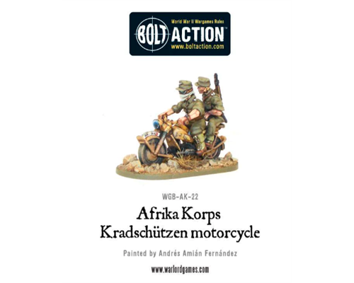 Bolt Action - Afrika Korps Kradschützen Motorcycle - EN