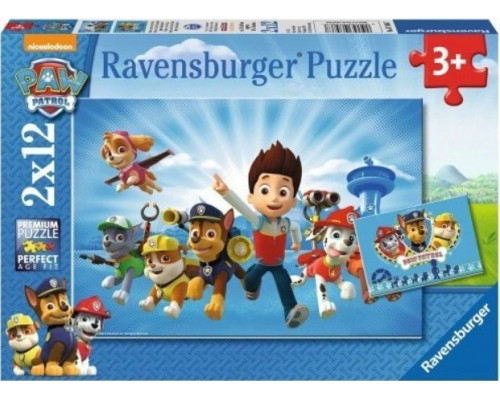 Ravensburger Puzzle 2x12 elementów Psi Patrol Film
