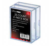 UP - 2-Piece Storage Box - for 25 Cards - Clear (2 Boxes)