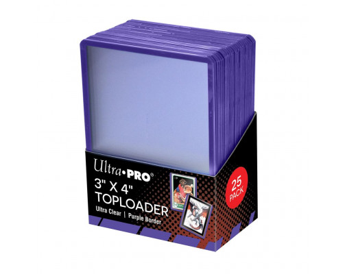 UP - 3" X 4" Purple Border Toploader 25ct