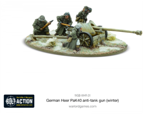 Bolt Action - German Heer 75mm Pak 40 anti-tank gun (Winter) - EN