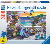 Ravensburger Puzzle 2D Duży Format Zachód słońca nad Santorini 300 elementów