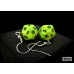 Chessex Hook Earrings Vortex Bright Green Mini-Poly d20 Pair