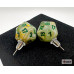 Chessex Stud Earrings Marble Green Mini-Poly d20 Pair