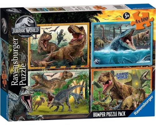 Ravensburger Puzzle 4x100 Jurassic World Bumper Pack