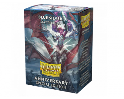 Dragon Shield Standard Matte Dual Sleeves - Special Edition - Blue Silver (100 Sleeves)