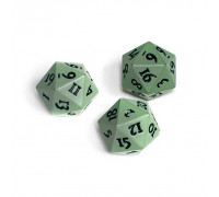 UP - Vivid Heavy Metal D20 Dice - Cool Matcha