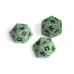 UP - Vivid Heavy Metal D20 Dice - Cool Matcha