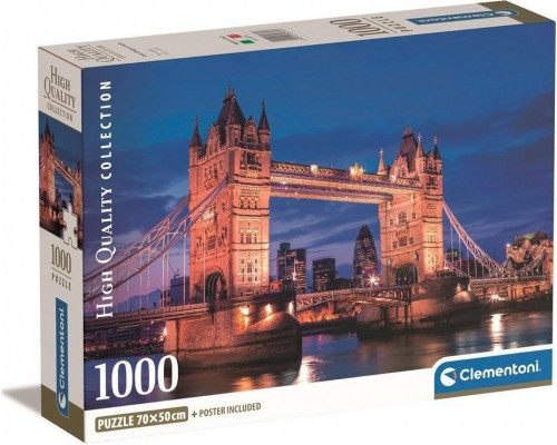 Clementoni CLE puzzle 1000 Compact Bridge At Night 39772