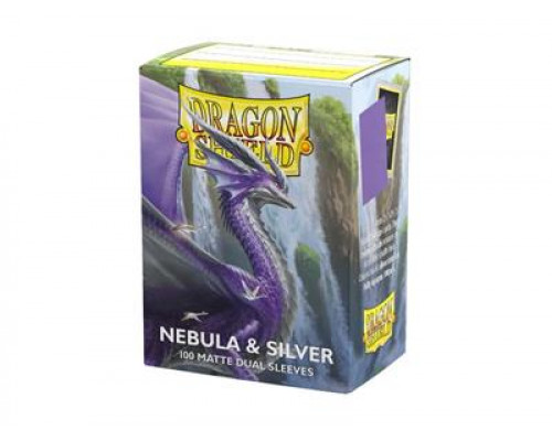 Dragon Shield Sleeves - Standard size - Matte Dual - Nebula & Silver (100 Sleeves)