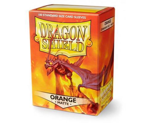 Dragon Shield Standard Sleeves - Matte Orange (100 Sleeves)