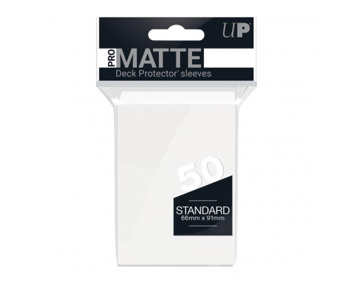 UP - Standard Sleeves - Pro-Matte - Non Glare - White (50 Sleeves)