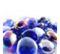 Chessex Gaming Glass Stones in Tube - Iridized Dark Blue (40)