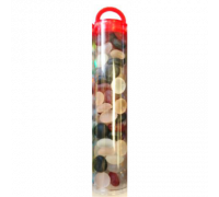 Chessex Gaming Glass Stones in Tube - Assorted Frosted (40)