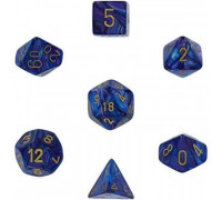 Chessex Lustrous 7-Die Set - Purple w/gold