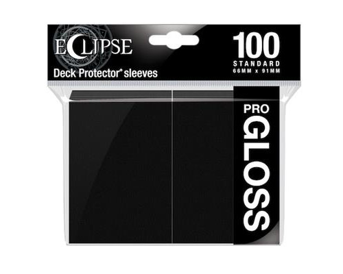 UP - Standard Sleeves - Gloss Eclipse - Jet Black (100 Sleeves)