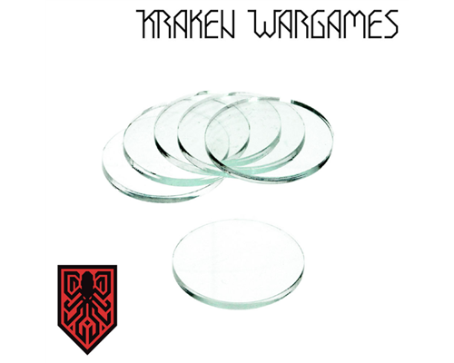 Kraken Wargames - Clear Base round 25x3mm (10)