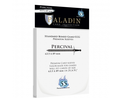Paladin Sleeves - Percival Premium Standard Board Game/CCG 63.5x89mm (55 Sleeves)