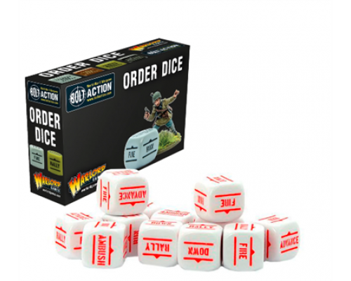 Bolt Action - Bolt Action Orders Dice White