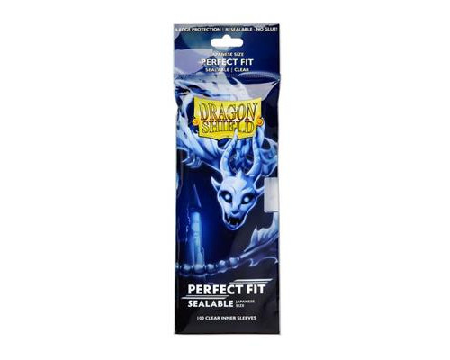 Dragon Shield Japanese Size Perfect Fit Sealable Inner Sleeves - Clear Yama (100 Sleeves)