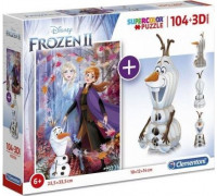 Clementoni Puzzle 104 3D model Frozen 2