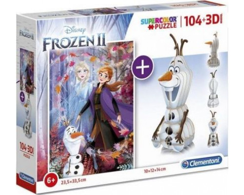 Clementoni Puzzle 104 3D model Frozen 2