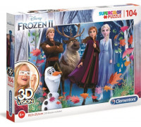Clementoni Puzzle 104 elementów 3D Vision Frozen 2
