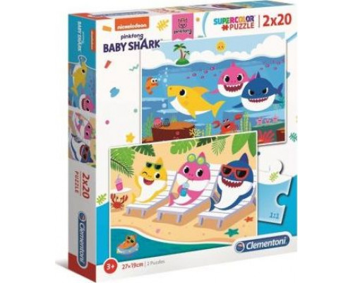 Clementoni Puzzle 2x20 elementów Baby Shark (24777)