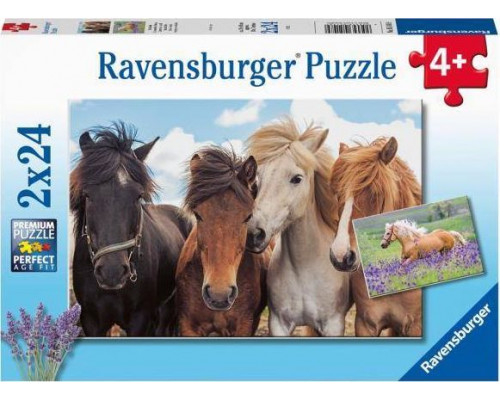 Ravensburger Puzzle 2x24 Konie