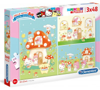 Clementoni Puzzle 3x48 Super Kolor Hello Kitty