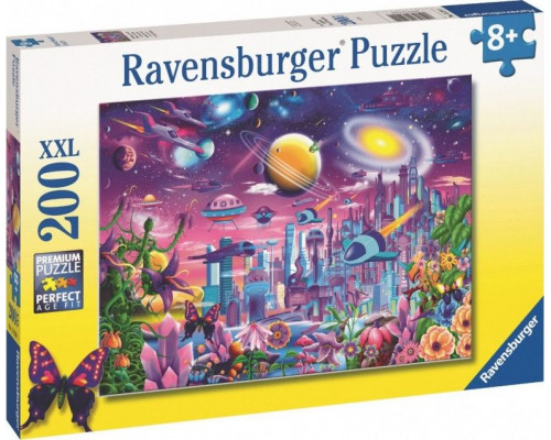 Ravensburger Puzzle dla dzieci 2D Kosmiczne miasto 200 elementów