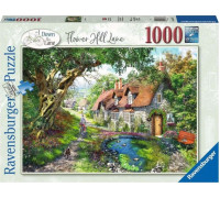 Ravensburger Puzzle 2D 1000 elementów Droga wśród wzgórza kwiatów