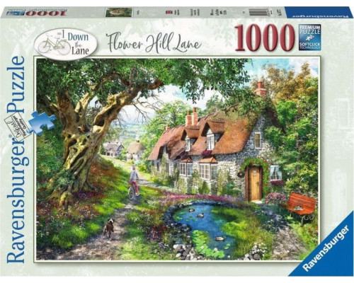 Ravensburger Puzzle 2D 1000 elementów Droga wśród wzgórza kwiatów