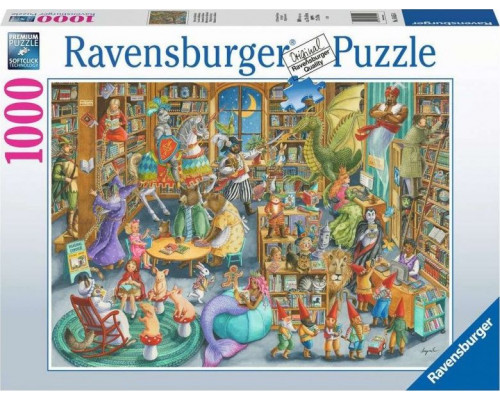 Ravensburger Puzzle 2D 1000 elementów Północ w bibilotece