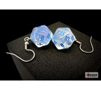 Chessex Hook Earrings Borealis Icicle Mini-Poly d20 Pair
