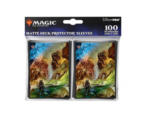 UP - Bloomburrow 100ct Deck Protector Sleeves Black for Magic: The Gathering (100 Sleeves)