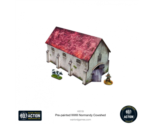 Bolt Action: Pre-Painted WWII Normandy Cowshed - EN
