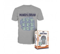 Funko POP! Boxed Tee: Mandalorian- Grogu On Ship - L