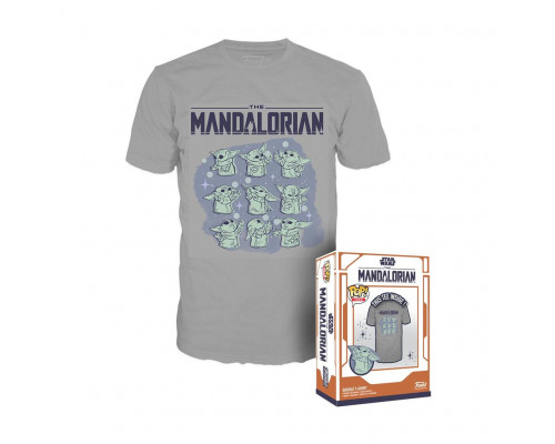 Funko POP! Boxed Tee: Mandalorian- Grogu On Ship - L