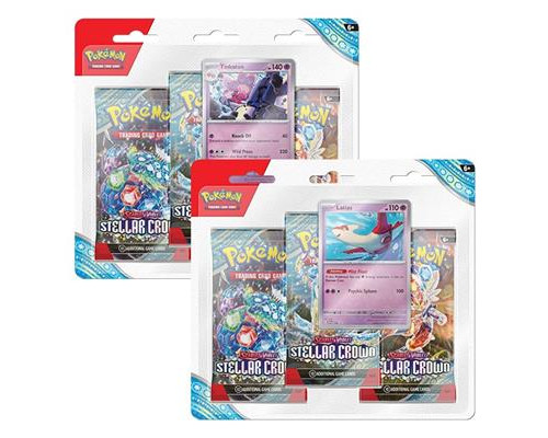 PKM - Scarlet & Violet 7 Stellar Crown 3-Pack Blister Assortment Display (24 Packs)  - EN