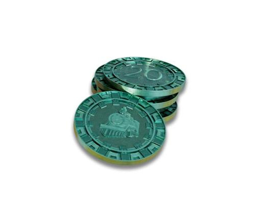 12 Metal Coins (Play Money) for Clans of Caledonia: Industria (12 x 20)