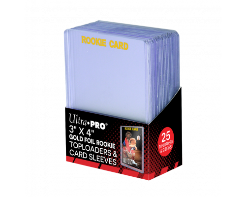 UP - 3" X 4" Rookie 35PT Toploader with Card Sleeves 25ct