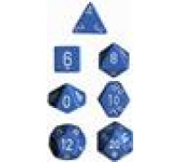 Chessex Opaque Polyhedral 7-Die Sets - Light Blue w/white