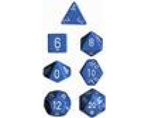 Chessex Opaque Polyhedral 7-Die Sets - Light Blue w/white