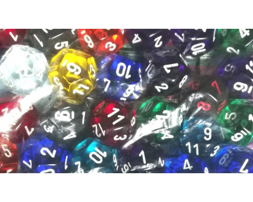 Chessex Translucent Bags of 50 Dice - Translucent d12