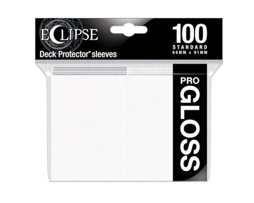 UP - Standard Sleeves - Gloss Eclipse - Arctic White (100 Sleeves)