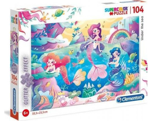 Clementoni Puzzle 104 elementy Under the Sea z brokatem