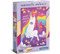 Clementoni Puzzle 500 elementów Fantastic Animals - Jednorożec